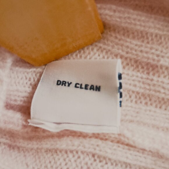 The Cashmere Project Pink Ribbed Crewneck Sweater Ruffle Trim Women's Size M NWT - Picture 10 of 16